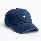 Gorra Drill Lavado Cruz Blanca