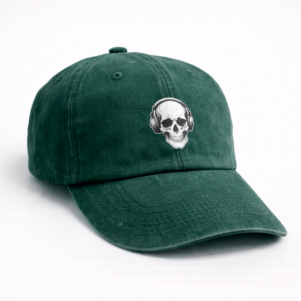 Gorra Drill Lavado Calavera Musical