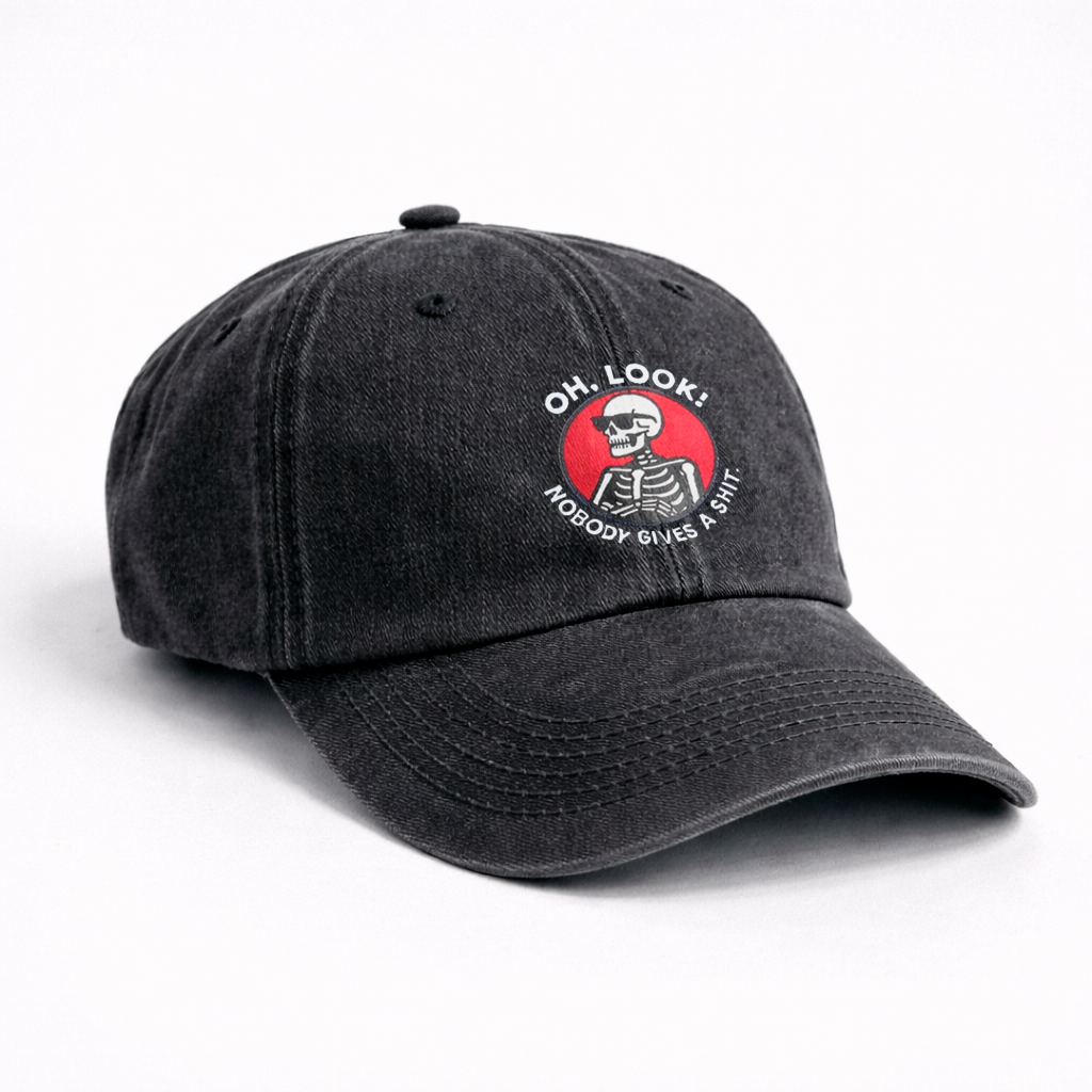 Gorra Drill Lavado "Nobody Gives A S**t"