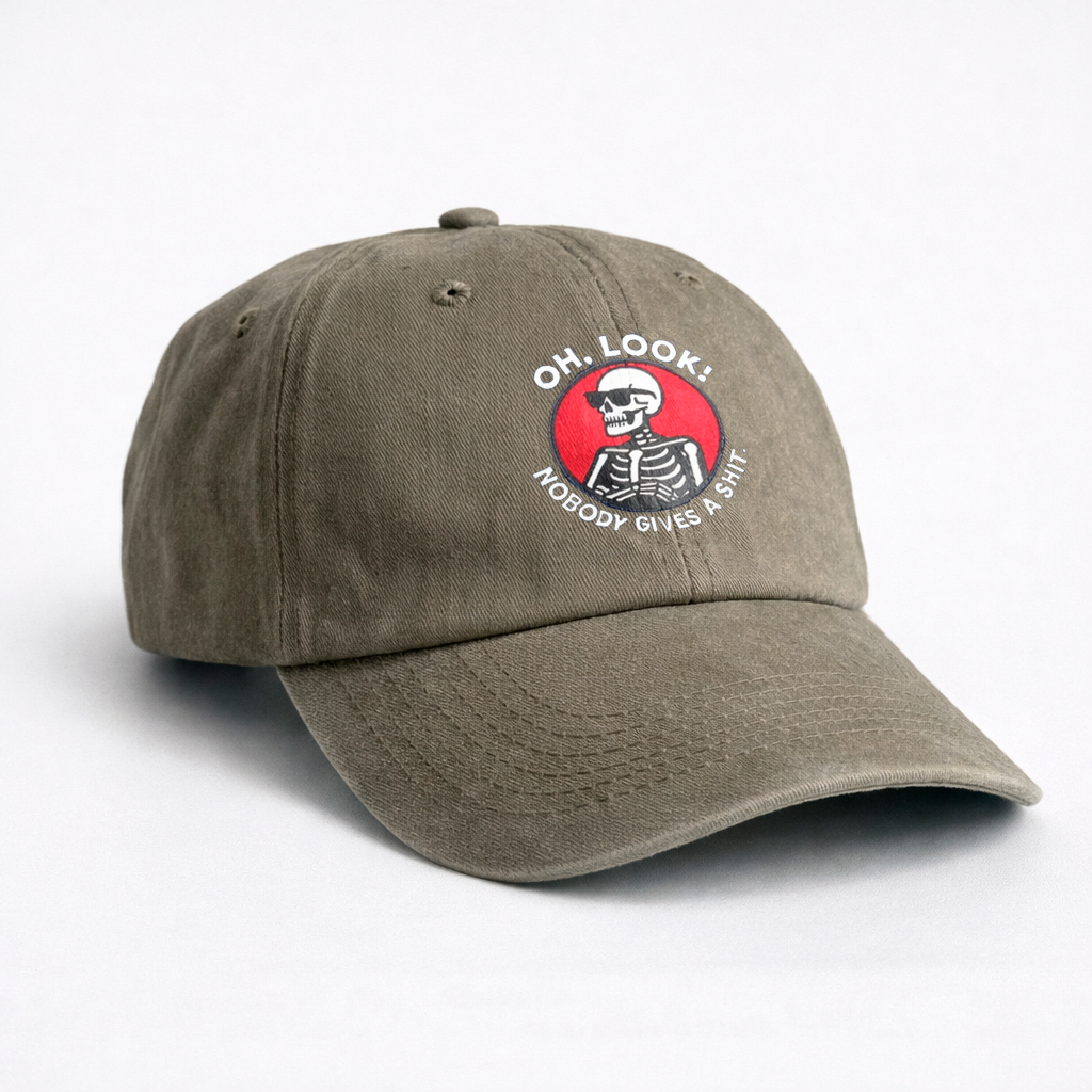Gorra Drill Lavado "Nobody Gives A S**t"