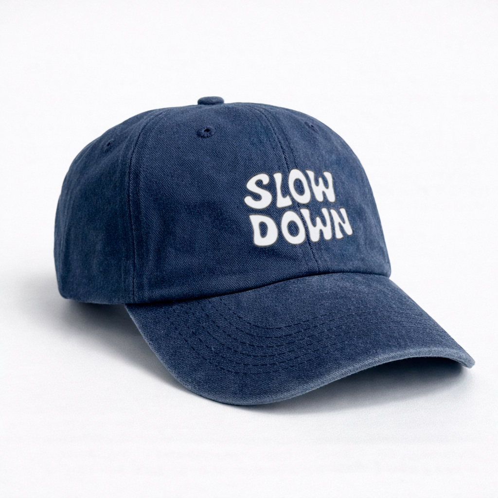Gorra Drill Lavado "Slow Down"