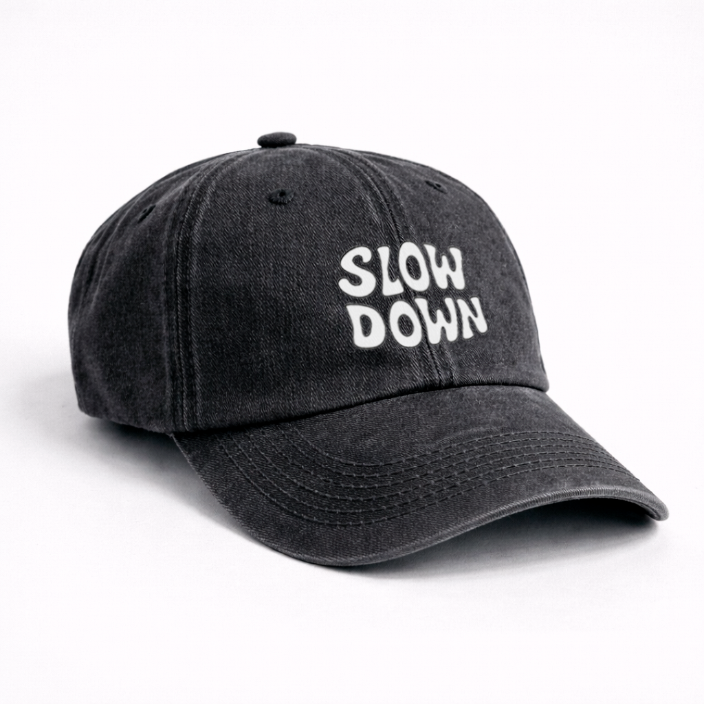 Gorra Drill Lavado "Slow Down"