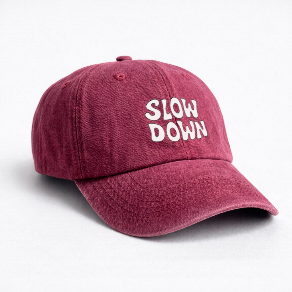 Gorra Drill Lavado "Slow Down"